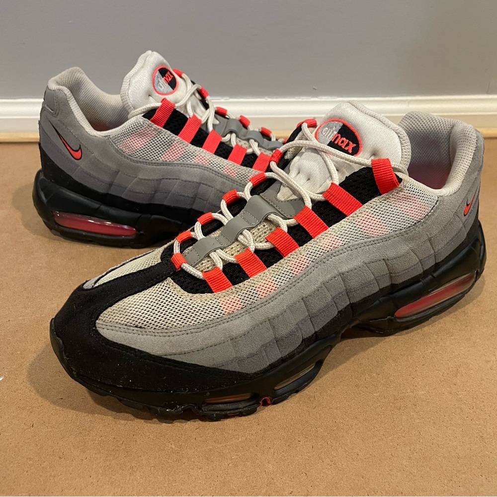 Nike Air Max 95 Solar Red, 2011, sz.12, preowned, authentic, vintage